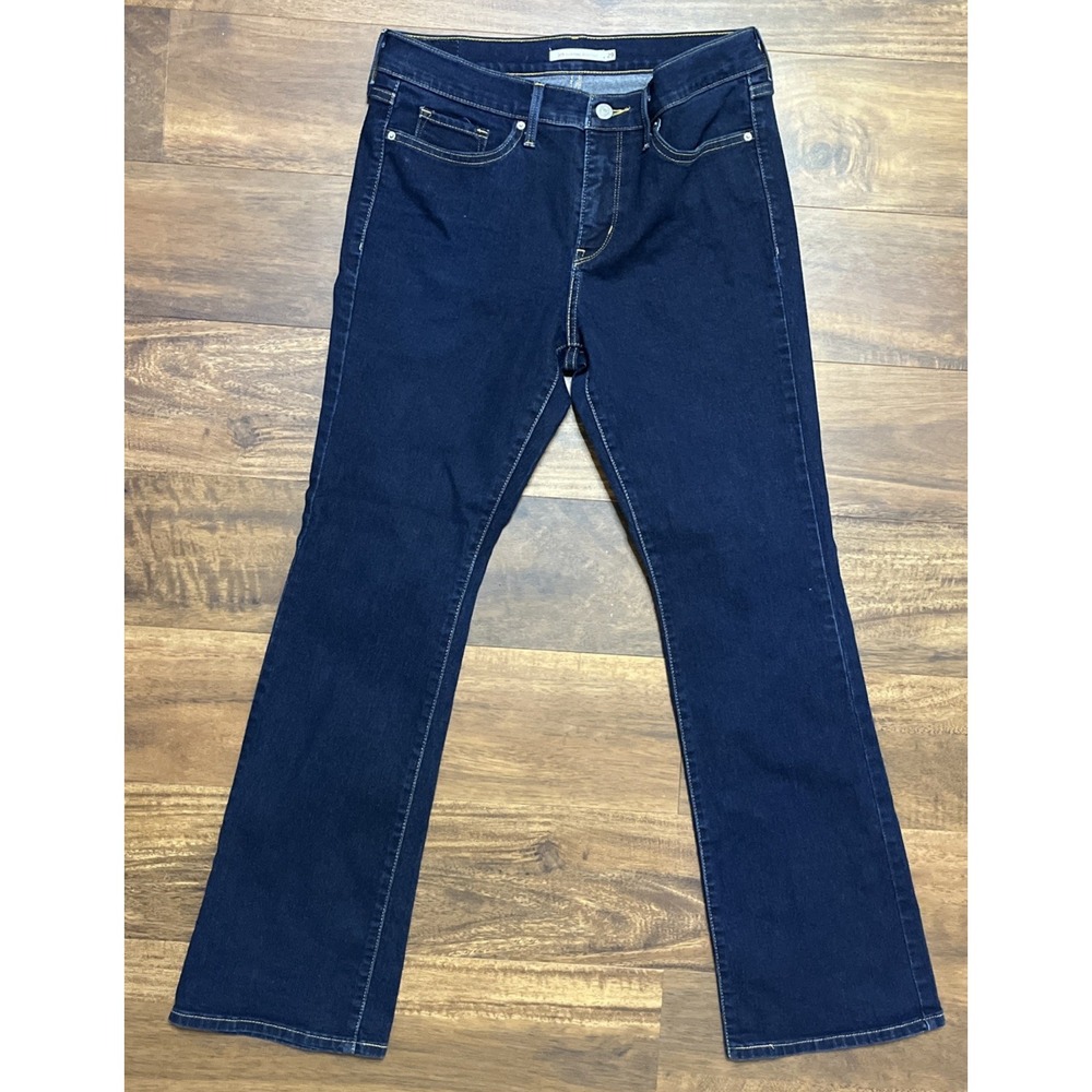 Levis 315 Shaping Bootcut Jeans Women 29x30 Dark Wash Blue Stretch Denim NEW